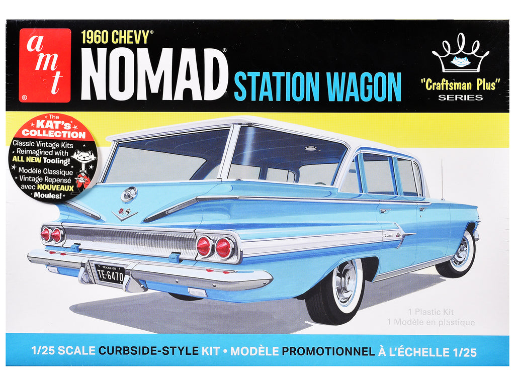 Skill 2 Model Kit 1960 Chevrolet Nomad Station Wagon 'Craftsman Plus' Series 1/25 Scale Model by AMT