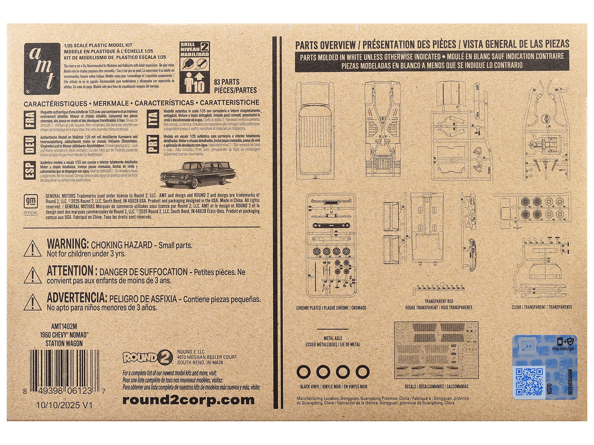 Skill 2 Model Kit 1960 Chevrolet Nomad Station Wagon 'Craftsman Plus' Series 1/25 Scale Model by AMT