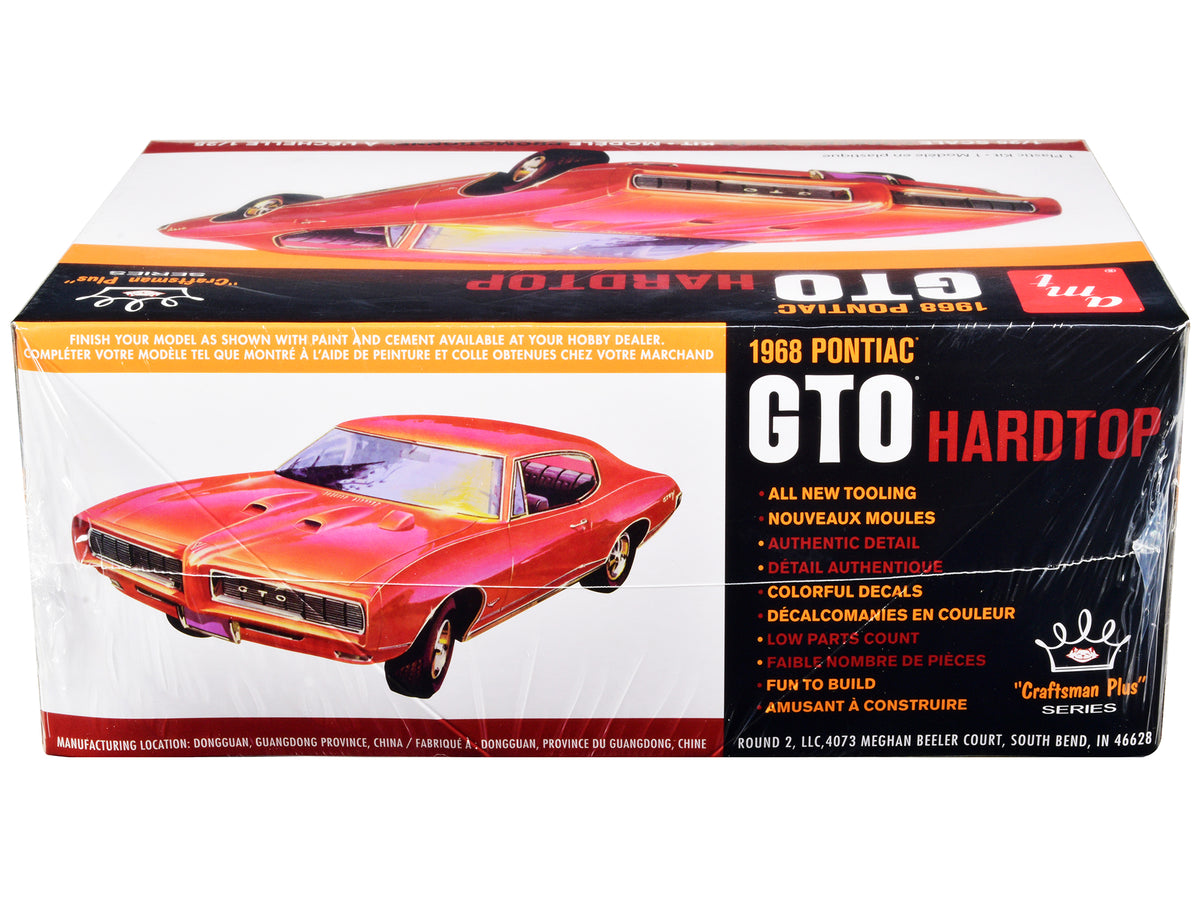 Skill 2 Model Kit 1968 Pontiac GTO Hardtop 'Craftsman Plus' Series 1/25 Scale Model by AMT