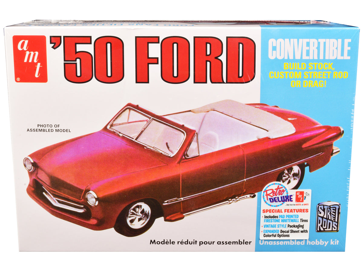 Skill 2 Model Kit 1950 Ford Convertible 'Street Rods' 3-in-1 Kit 1/25 Scale Model by AMT