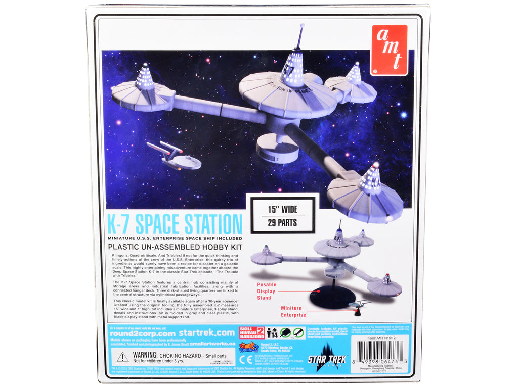 Skill 2 Model Kit K-7 Space Station 'Star Trek' (1966-1969) TV Series 1/7600 Scale Model by AMT
