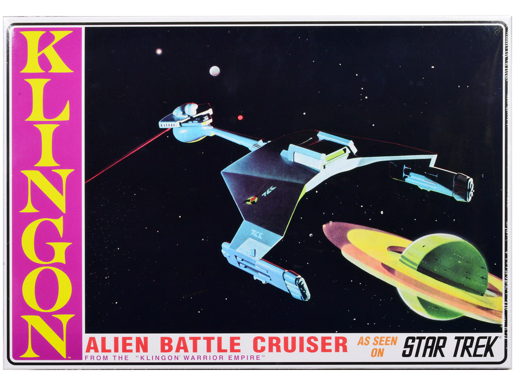 Skill 2 Model Kit 'Klingon Warrior Empire' Alien Battle Cruiser 'Star Trek' (1966-1969) TV Series 1/650 Scale Model by AMT