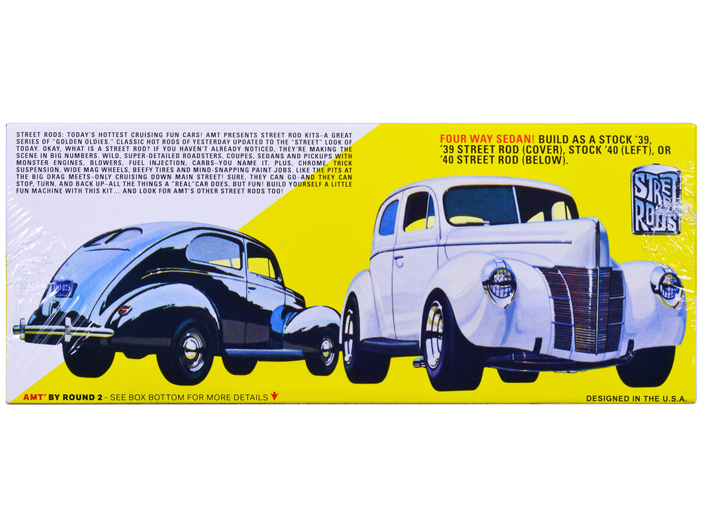 Skill 2 Model Kit 1939 Ford Tudor Sedan 'Street Rod' Series 1/25 Scale Model by AMT
