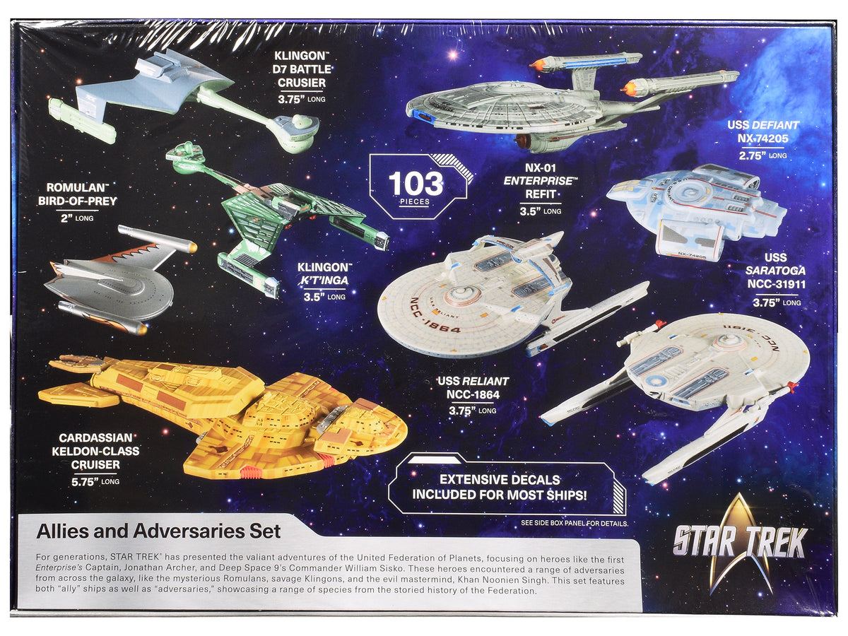Skill 2 Model Kit Allies and Adversaries Space Ship Set 'Star Trek' Franchise 1/2500 Scale Model by AMT