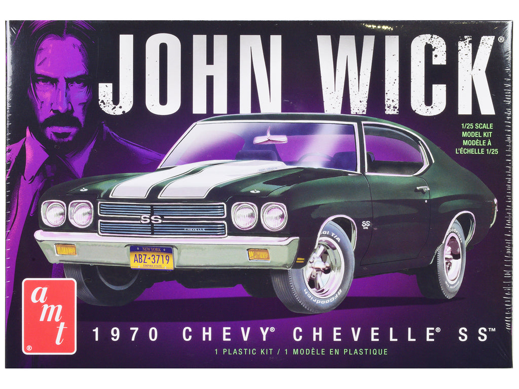 Skill 2 Model Kit 1970 Chevrolet Chevelle SS 'John Wick' (2014) Movie 1/25 Scale Model by AMT