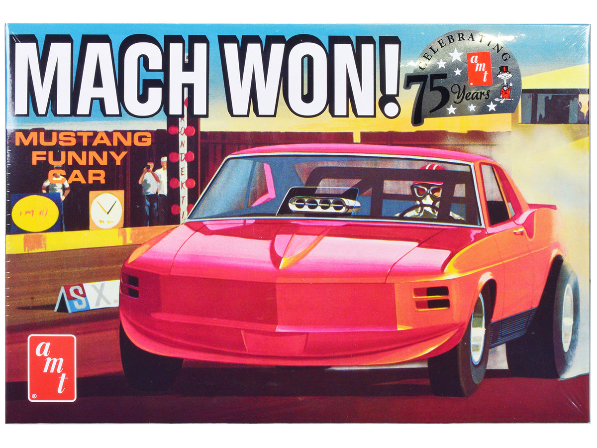 Skill 3 Model Kit 1970 Ford Mustang Funny Car 'Mach Won' 1/25 Scale Model by AMT