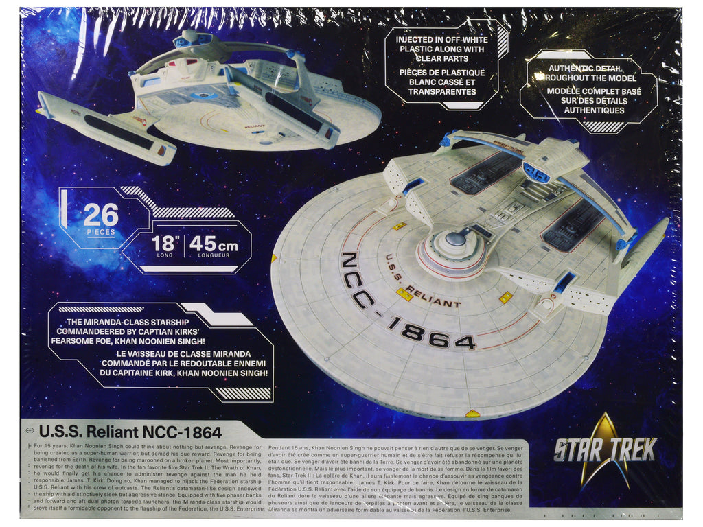 Skill 2 Model Kit U.S.S. Reliant NCC-1864 Space Craft 'Star Trek II: The Wrath of Khan' (1982) Movie 1/537 Scale Model by AMT