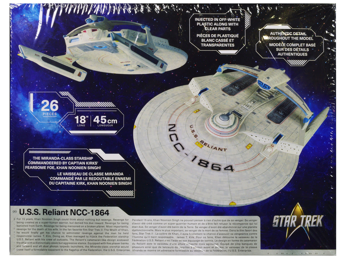 Skill 2 Model Kit U.S.S. Reliant NCC-1864 Space Craft 'Star Trek II: The Wrath of Khan' (1982) Movie 1/537 Scale Model by AMT