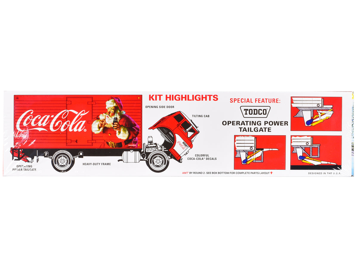 Skill 3 Model Kit Ford C-600 City Delivery Truck 'Holiday Hauler - Coca-Cola' 1/25 Scale Model by AMT