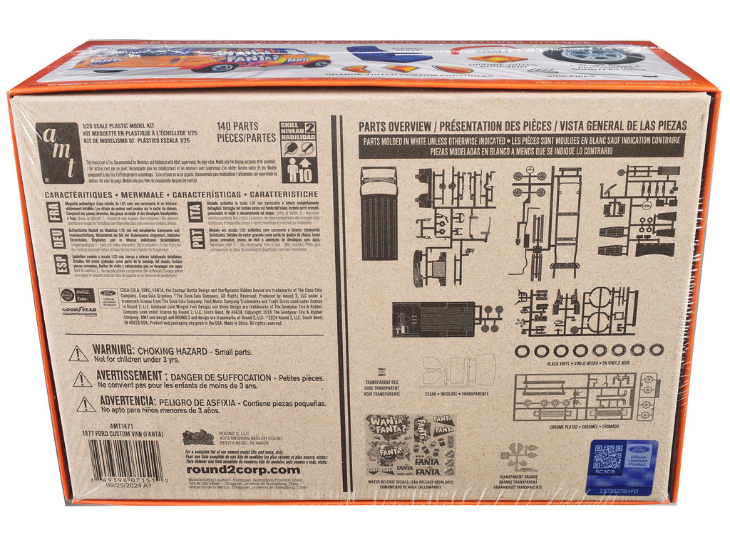 Skill 2 Model Kit 1977 Ford Custom Van 'Fanta' 1/25 Scale Model by AMT