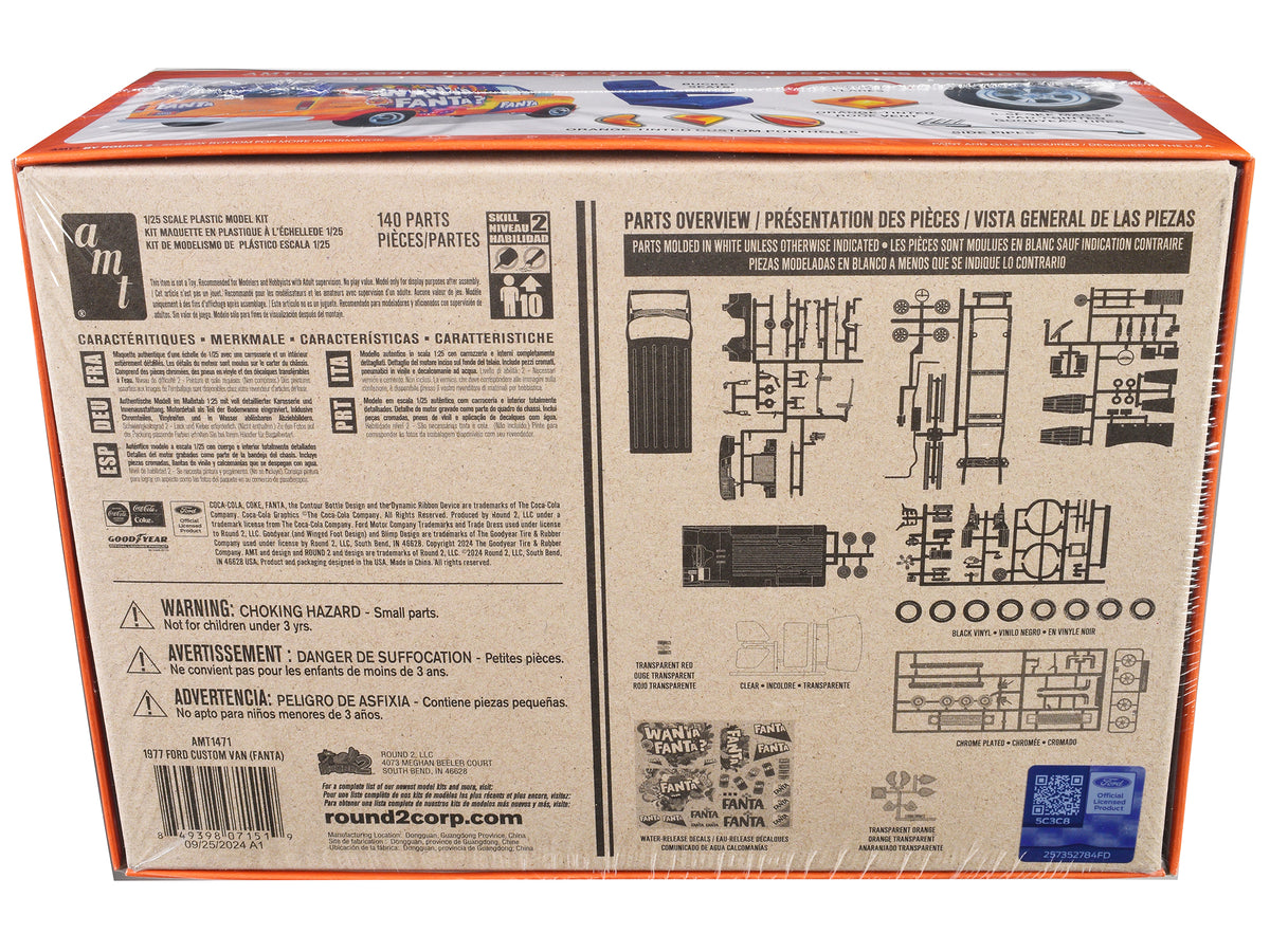 Skill 2 Model Kit 1977 Ford Custom Van 'Fanta' 1/25 Scale Model by AMT