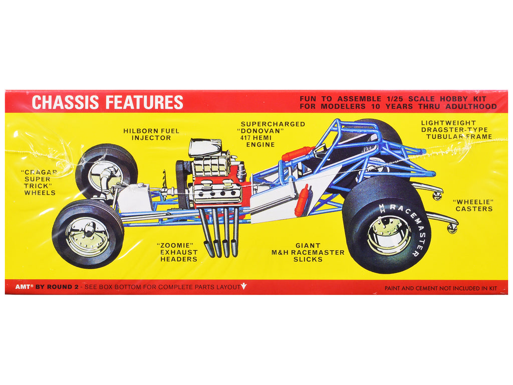 Skill 2 Model Kit Plymouth Funny Car 'Mopower' 1/25 Scale Model by AMT