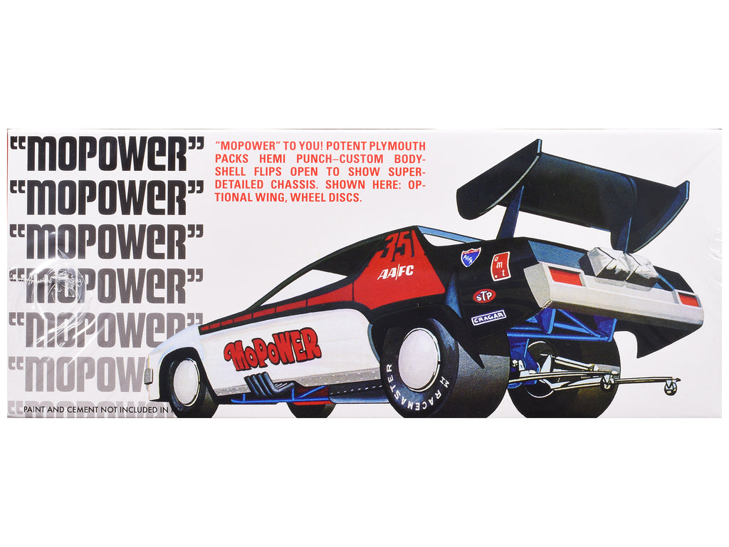 Skill 2 Model Kit Plymouth Funny Car 'Mopower' 1/25 Scale Model by AMT