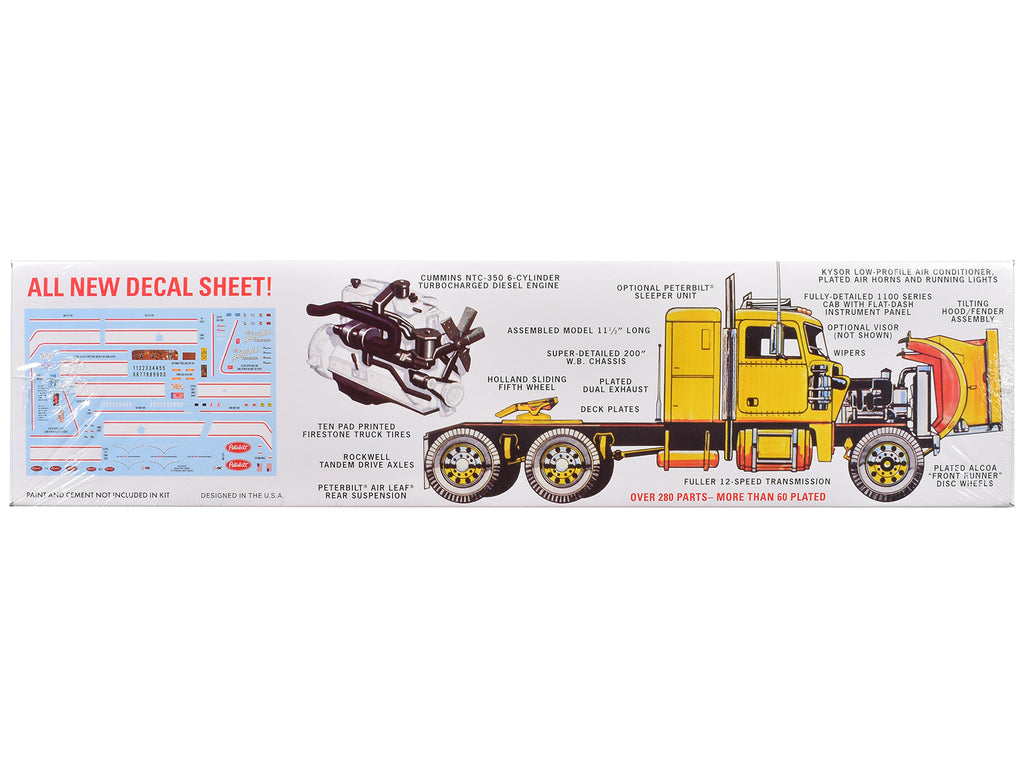 Skill 3 Model Kit Peterbilt 359 'Cross Country Hauler' 1/25 Scale Model by AMT