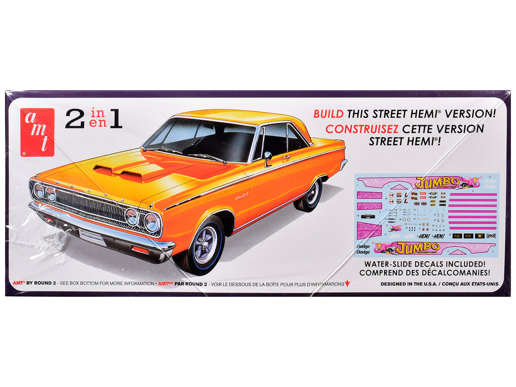 Skill 2 Model Kit 1965 Dodge Coronet 500 Hemi 2-in-1 Kit 1/25 Scale Model by AMT