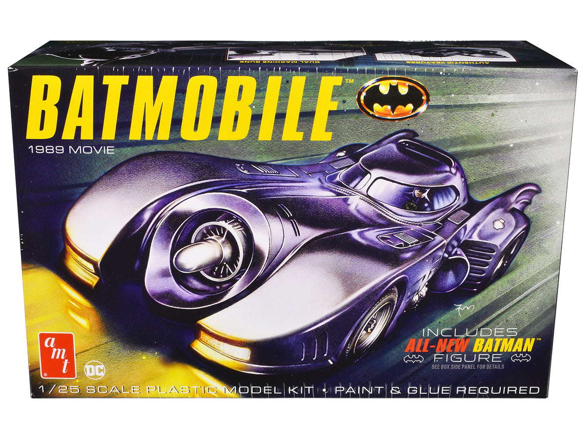 Skill 2 Model Kit Batmobile with Seated Batman Figure 'Batman' (1989) Movie 1/25 Scale Model by AMT