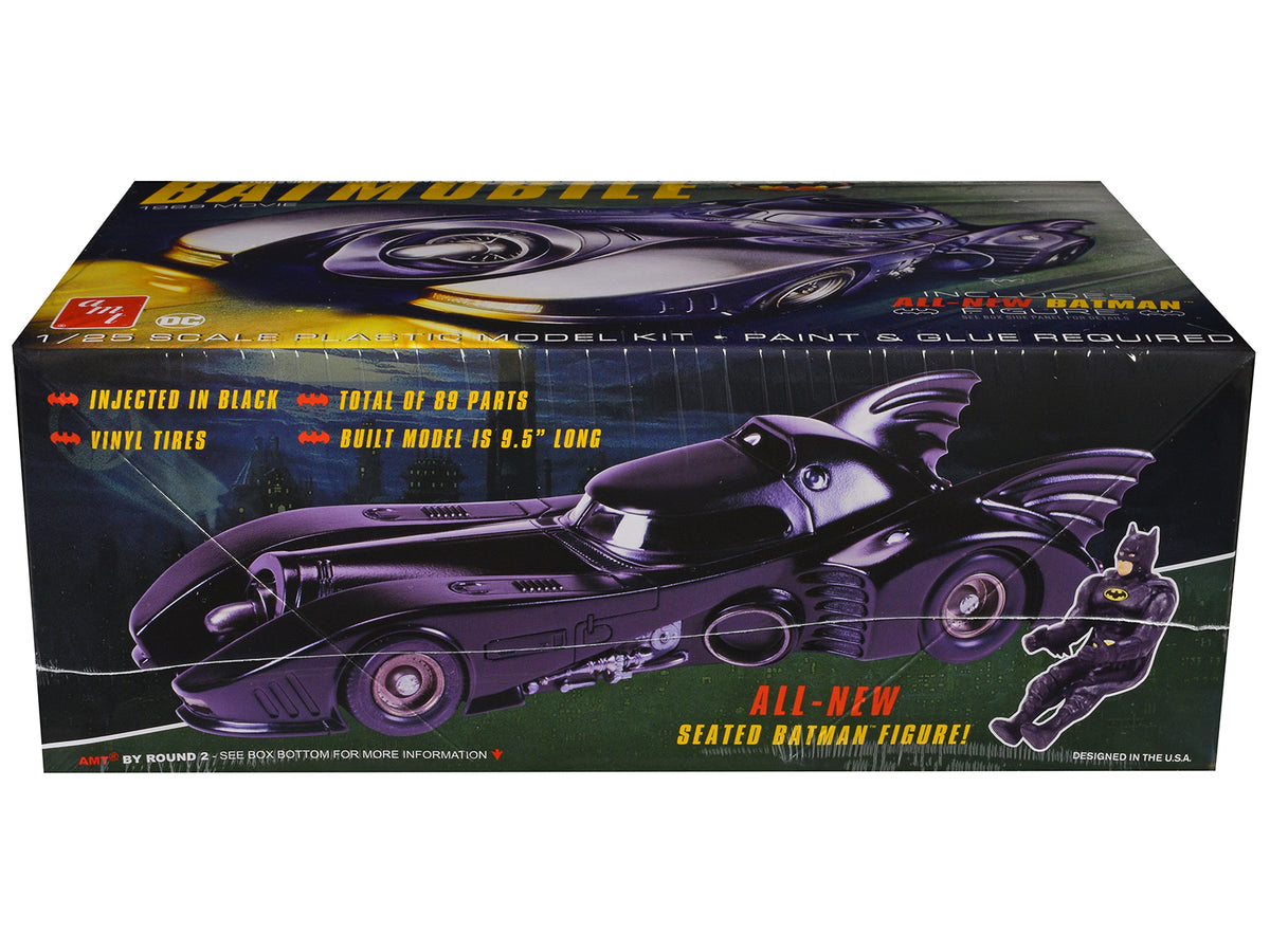 Skill 2 Model Kit Batmobile with Seated Batman Figure 'Batman' (1989) Movie 1/25 Scale Model by AMT