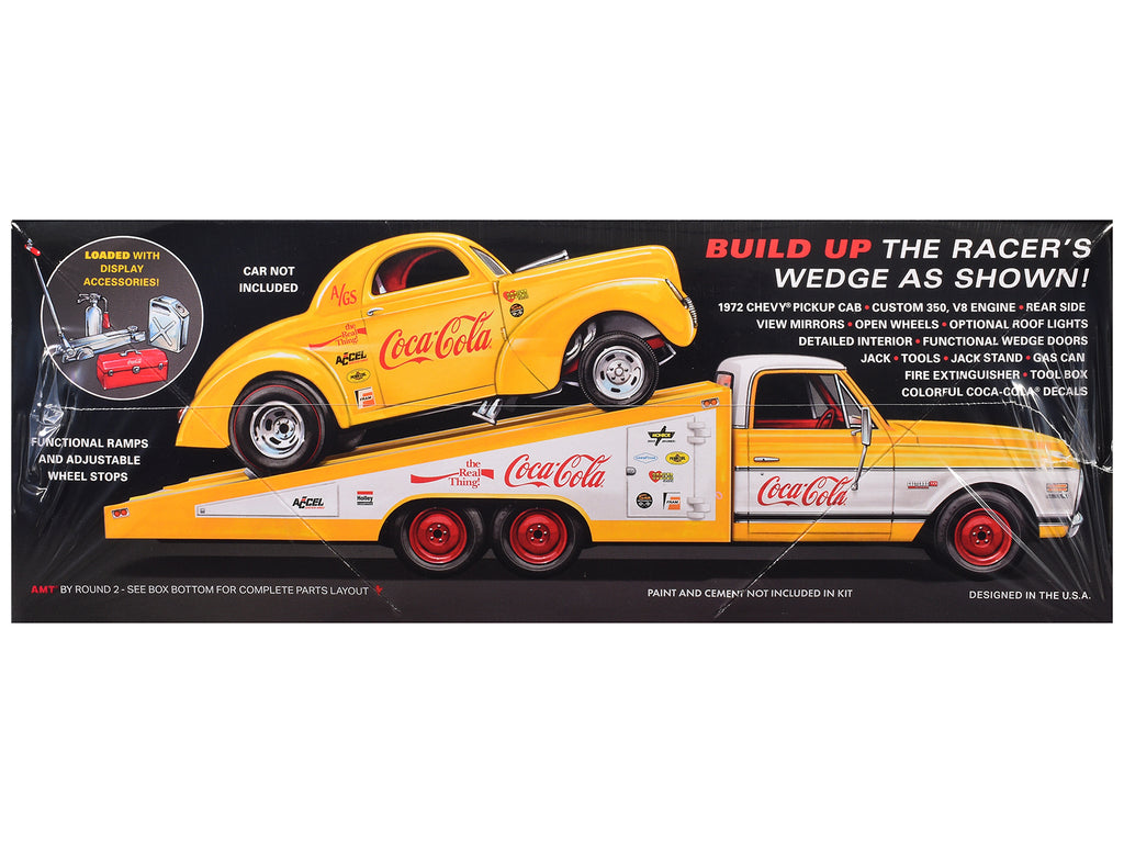 Skill 2 Model Kit 1972 Chevrolet Pickup Truck 'Racer's Wedge' 2-in-1 Kit 'Coca-Cola' 1/25 Scale Model by AMT