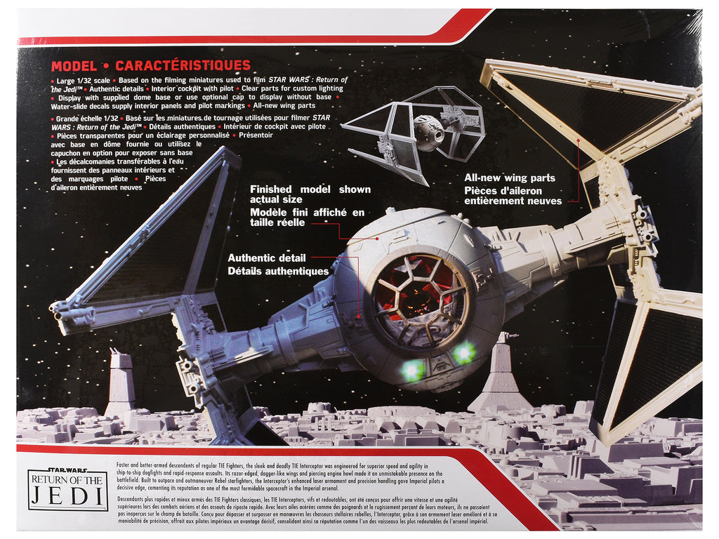 Skill 2 TIE Interceptor 'Star Wars: Episode VI – Return of the Jedi' (1983) Movie 1/32 Scale Model by AMT