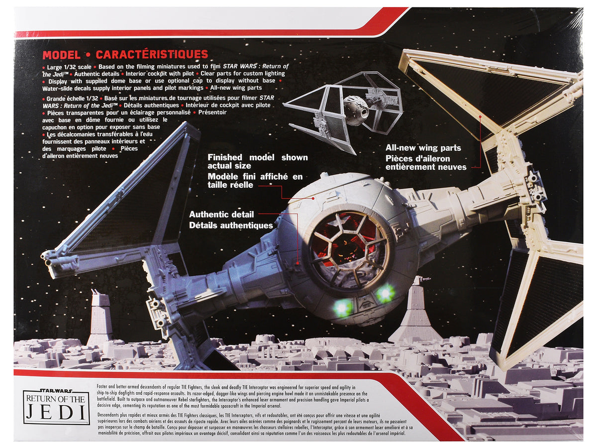 Skill 2 TIE Interceptor 'Star Wars: Episode VI – Return of the Jedi' (1983) Movie 1/32 Scale Model by AMT