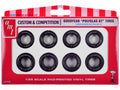 Model Kit 'Goodyear Polyglas GT' Tires Set of 8 Pieces for 1/25 Scale Models by AMT