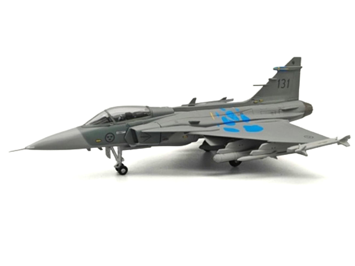 Saab JAS 39A Gripen Fighter Aircraft '131 F 7 Wing Cat’s Paw Livery Satenas Air Base' (2006) Swedish Air Force 1/72 Diecast Model Airplane by Aviation 72