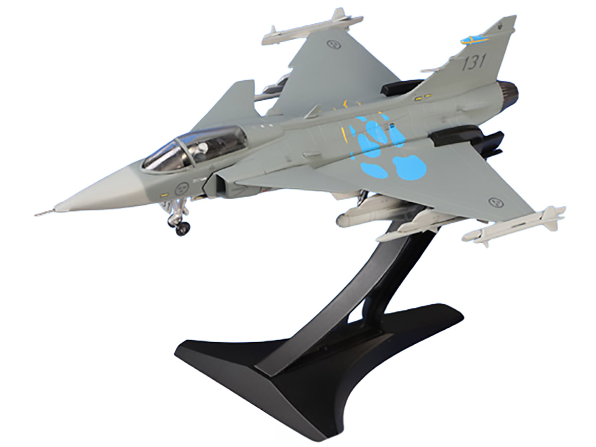 Saab JAS 39A Gripen Fighter Aircraft '131 F 7 Wing Cat’s Paw Livery Satenas Air Base' (2006) Swedish Air Force 1/72 Diecast Model Airplane by Aviation 72