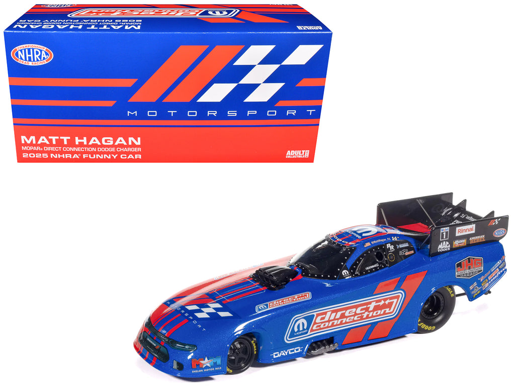 Dodge Charger NHRA Funny Car Matt Hagan 'MOPAR Direct Connection' (2025) Limited Edition 1/24 Diecast Model Car by Auto World