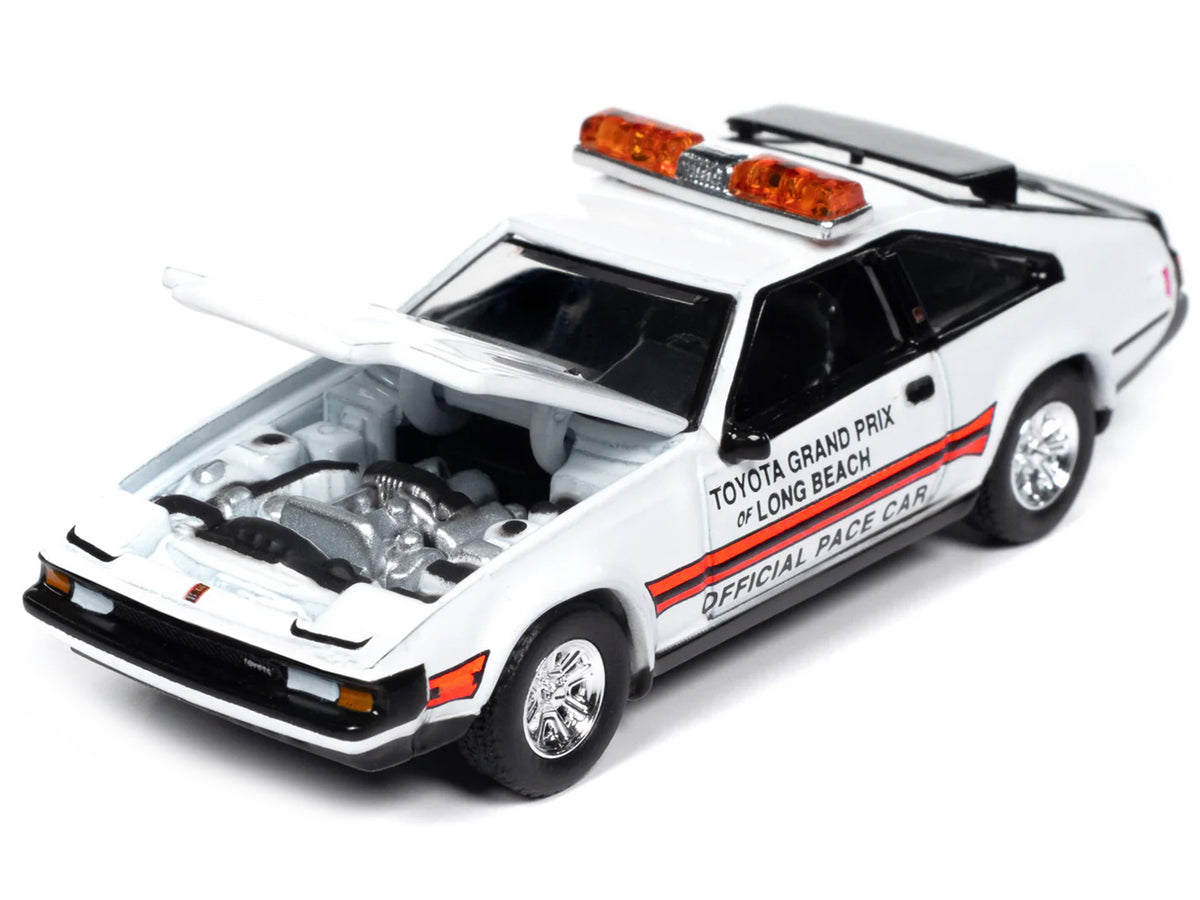 1983 Toyota Celica Supra 'Toyota Grand Prix of Long Beach Official Pace Car' White 'Import Legends' Series 1/64 Diecast Model Car by Auto World