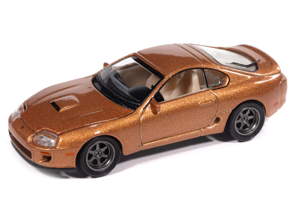 1998 Toyota Supra Sedona Sunset Bronze Metallic 'Modern Muscle' Series 1/64 Diecast Model Car by Auto World