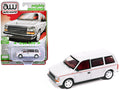 1989 Plymouth Voyager Turbo Van Bright White with Red Stripes and Interior 'Mighty Minivans' Series 1/64 Diecast Model Car by Auto World
