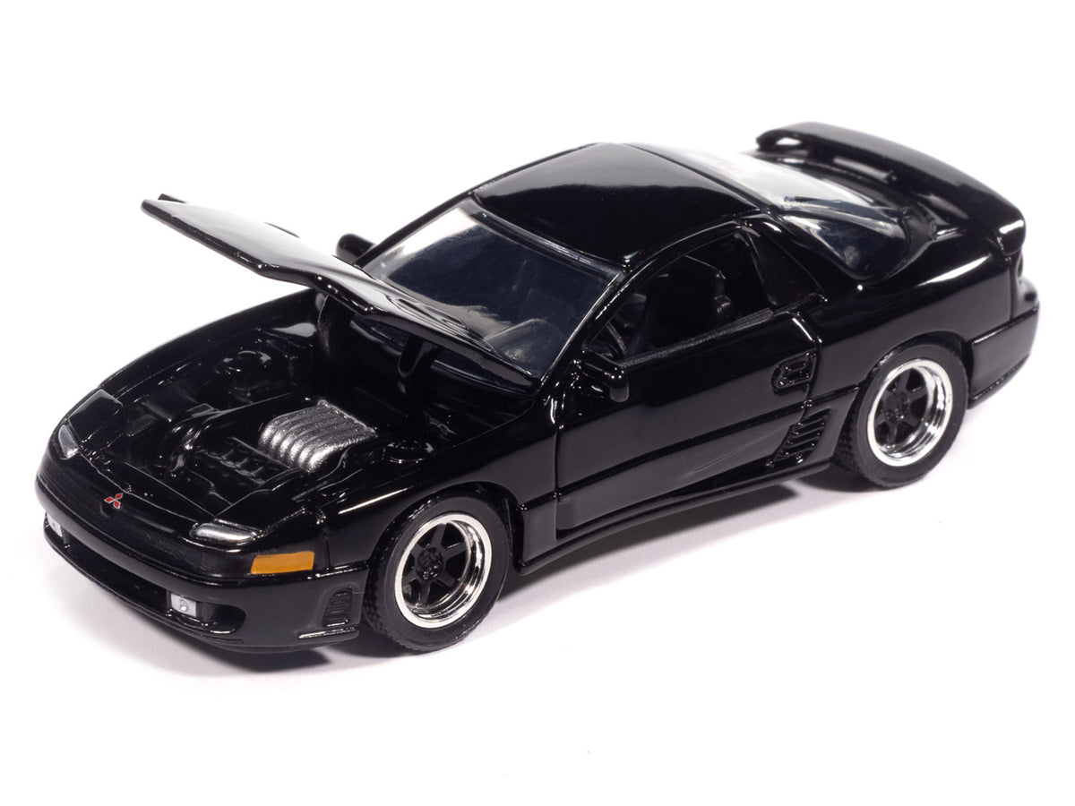 1993 Mitsubishi 3000GT VR-4 Albany Black Pearl 'Import Legends' Series 1/64 Diecast Model Car by Auto World