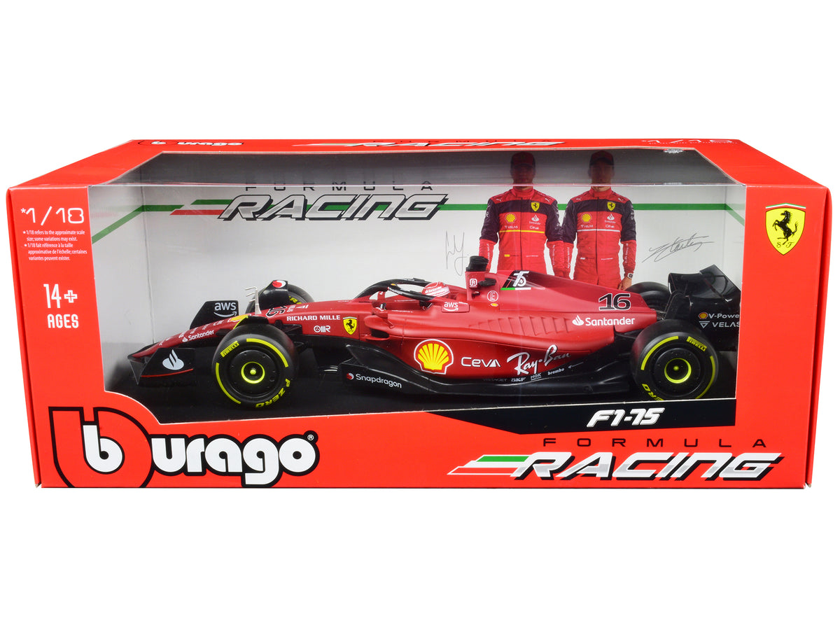 Ferrari F1-75 #16 Charles Leclerc 'Ferrari Racing' Formula One F1 (2022) 'Formula Racing' Series 1/18 Diecast Model Car by Bburago