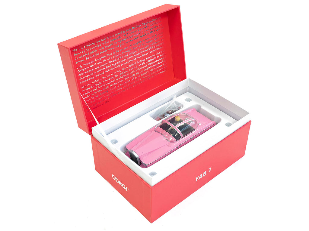 Rolls Royce FAB 1 Pink with Figures 'Thunderbirds' (1965-1966) TV Series 'F.A.B. Collection' Diecast Model by Corgi