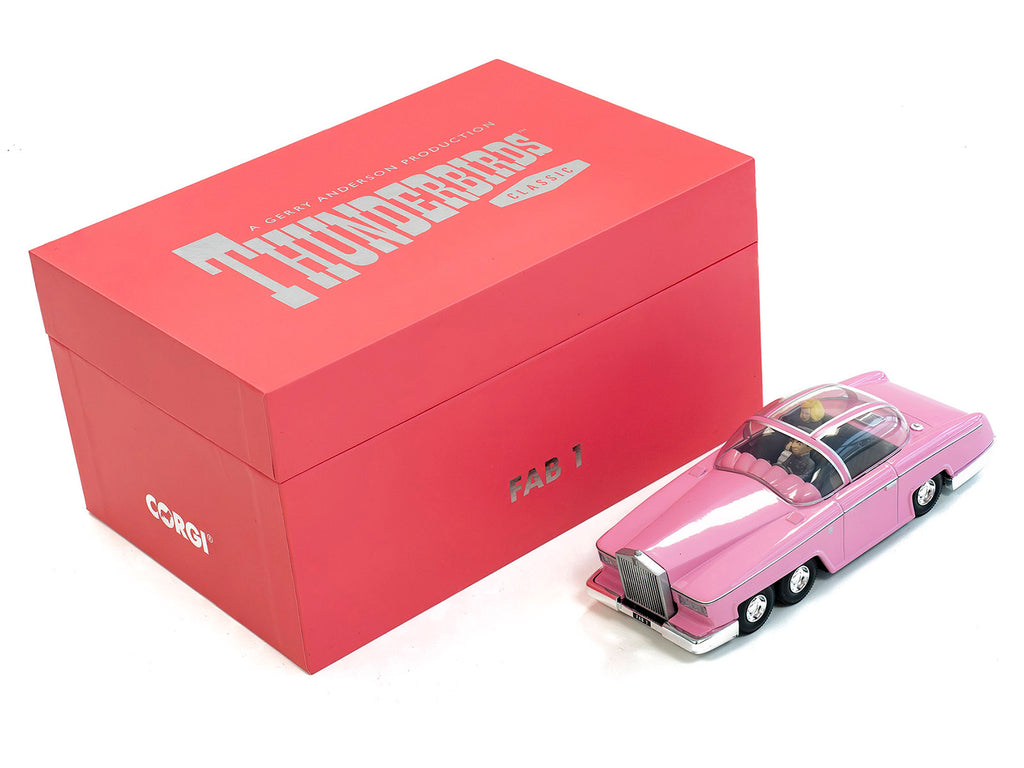Rolls Royce FAB 1 Pink with Figures 'Thunderbirds' (1965-1966) TV Series 'F.A.B. Collection' Diecast Model by Corgi
