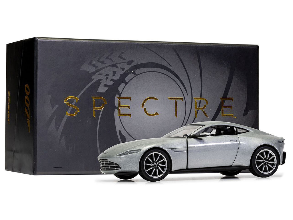 Aston Martin DB10 RHD (Right Hand Drive) Silver Metallic James Bond 007 'Spectre' (2015) Movie Diecast Model Car by Corgi