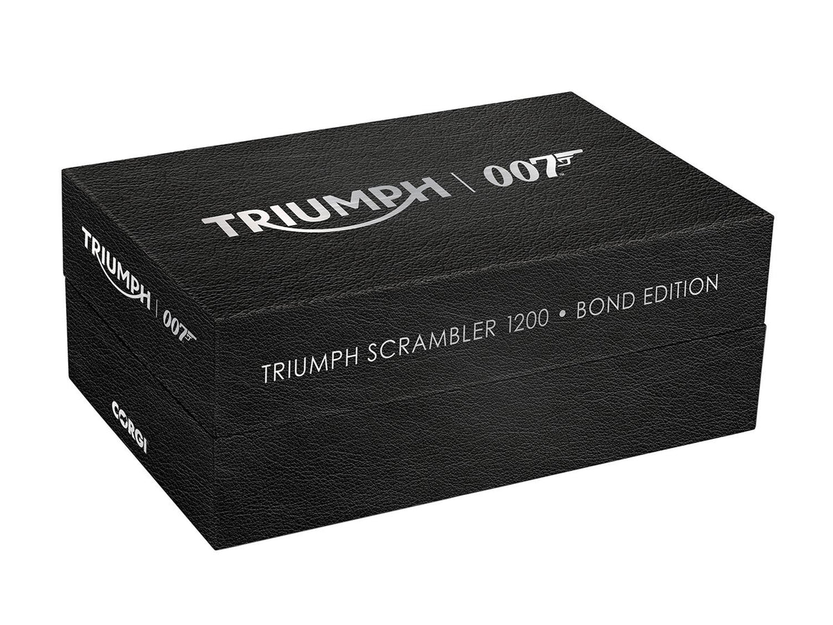 Triumph Scrambler 1200 'Bond Edition' Motorcycle Black 007 James Bond 'No Time to Die' (2021) Movie 1/12 Diecast Model by Corgi