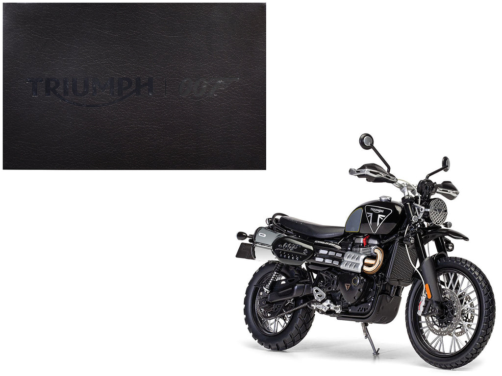 Triumph Scrambler 1200 'Bond Edition' Motorcycle Black 007 James Bond 'No Time to Die' (2021) Movie 1/12 Diecast Model by Corgi