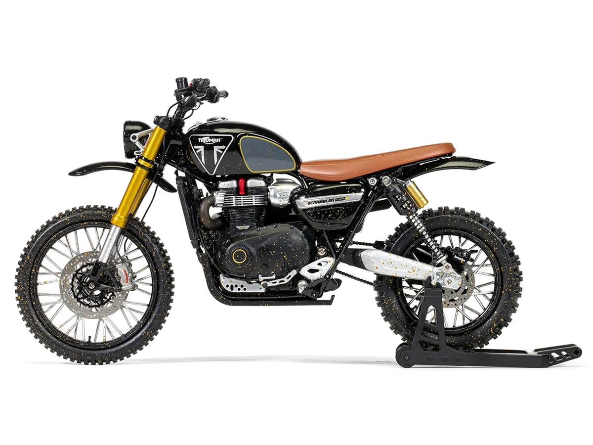 Triumph Scrambler 1200 XE Motorcycle Black (Dirty Version) James Bond 007 'No Time to Die' (2021) Movie Diecast Model Car by Corgi