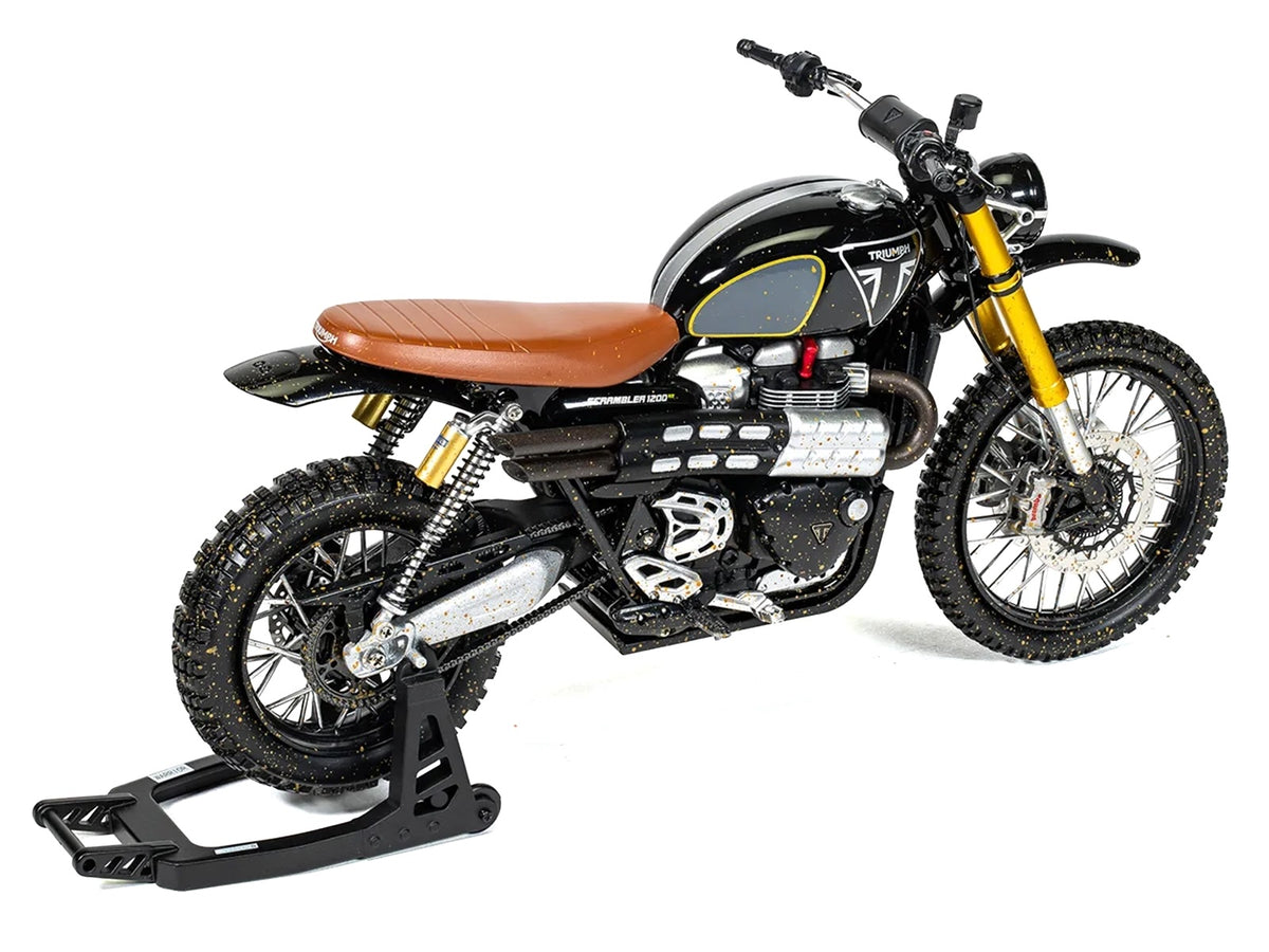 Triumph Scrambler 1200 XE Motorcycle Black (Dirty Version) James Bond 007 'No Time to Die' (2021) Movie Diecast Model Car by Corgi