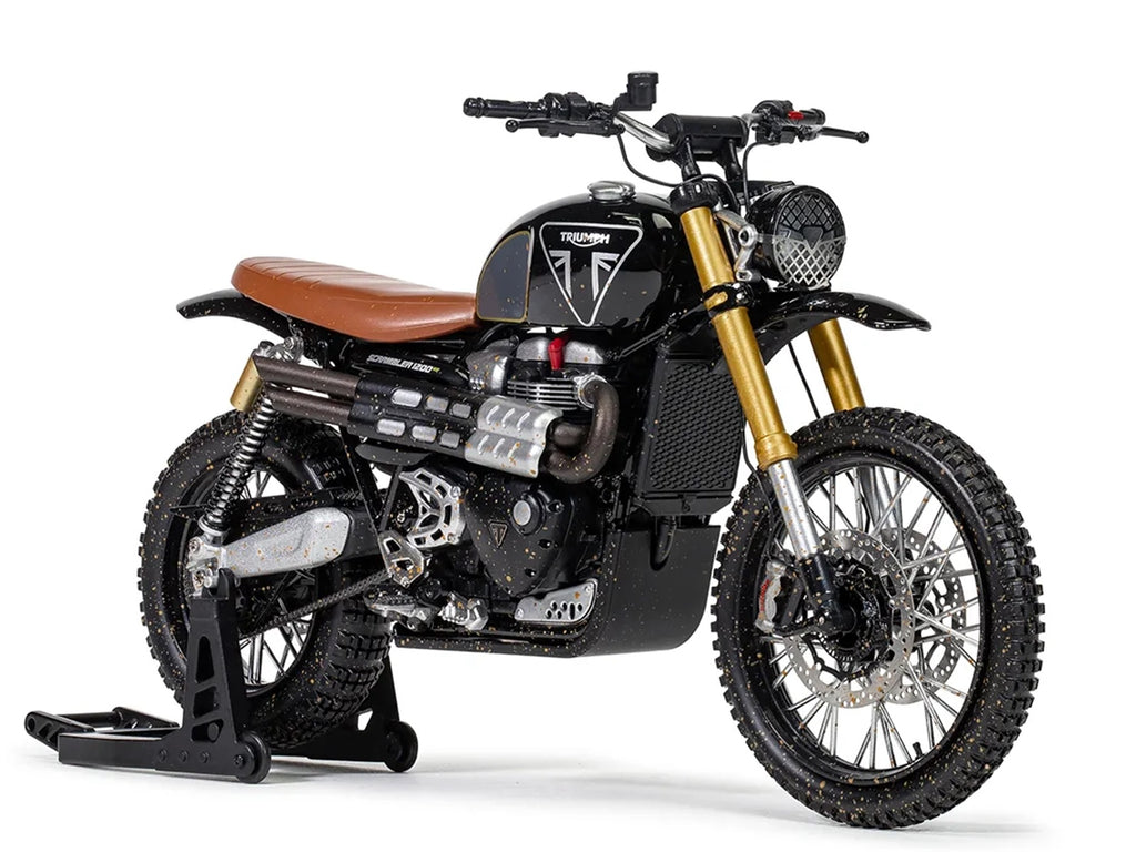 Triumph Scrambler 1200 XE Motorcycle Black (Dirty Version) James Bond 007 'No Time to Die' (2021) Movie Diecast Model Car by Corgi
