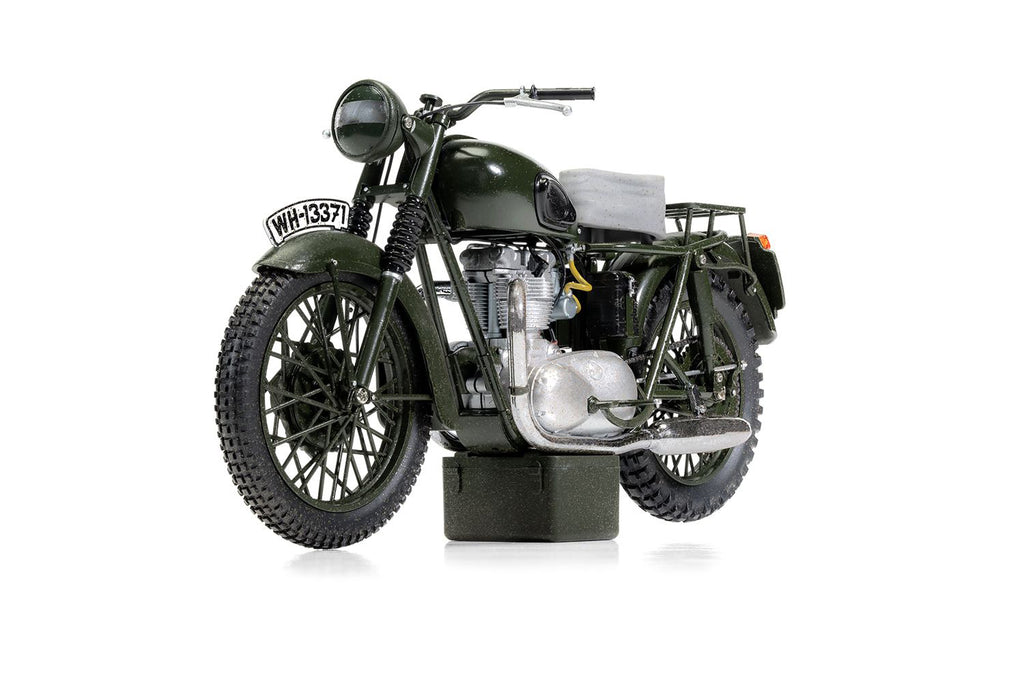 Triumph TR6 Trophy Motorcycle Dark Green (Weathered) 'The Great Escape' (1963) Movie Diecast Model by Corgi