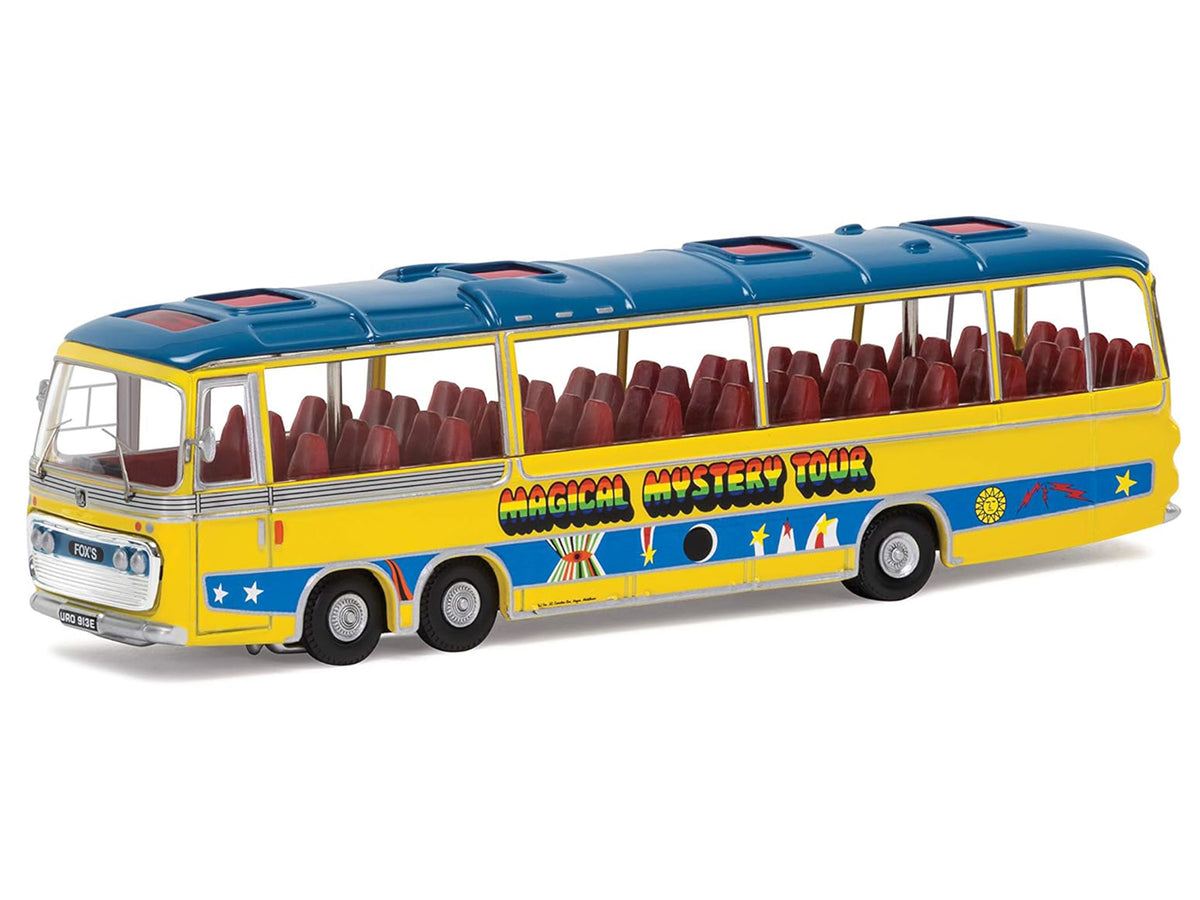 The Beatles 'Magical Mystery Tour' Bus Yellow with Blue Top and Graphics Diecast Model Car by Corgi