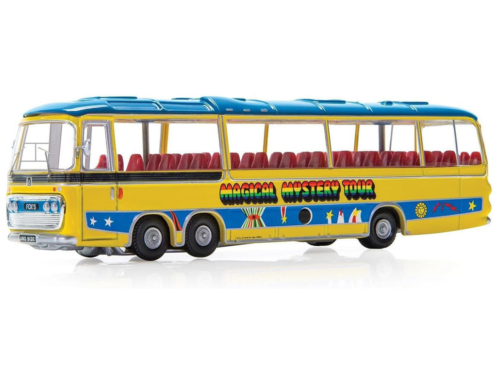 The Beatles 'Magical Mystery Tour' Bus Yellow with Blue Top and Graphics Diecast Model Car by Corgi