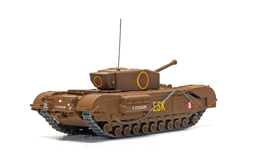 Churchill Mk.III Tank 'ESK Squadron HQ C Squadron 3rd Battalion Scots Guards 6th Guards Armoured Brigade' (1943) British Royal Army 'Military Legends' Series 1/50 Diecast Model by Corgi