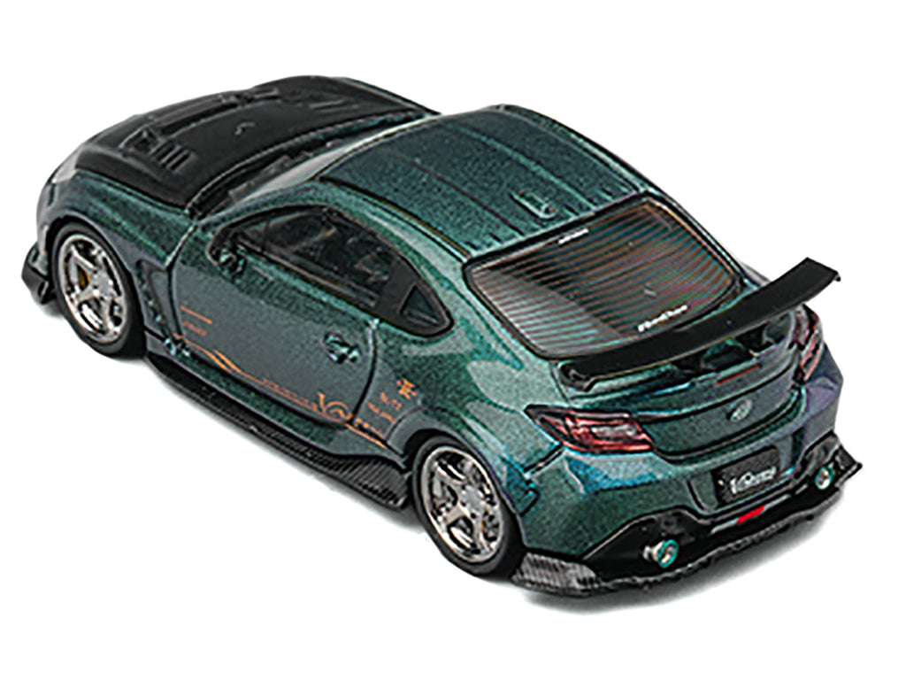 Subaru BRZ Varis Arising-1 RHD (Right Hand Drive) Magic Purple Metallic with Carbon Hood and Extra Wheels  1/64 Diecast Model Car by CM Models