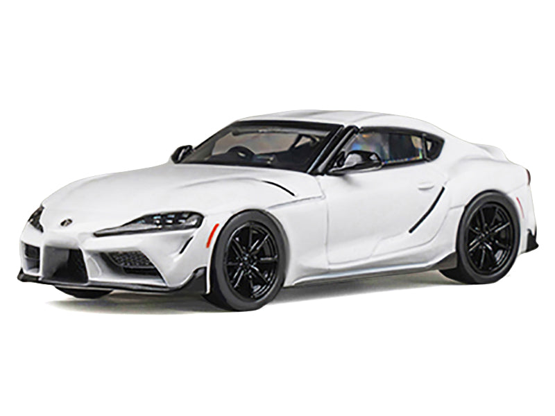 Toyota GR Supra RHD (Right Hand Drive) White Metallic 1/64 Diecast Model Car by CM Models