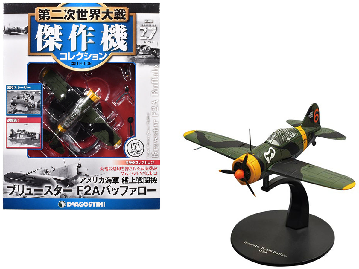 Brewster F2A Buffalo Fighter Aircraft '3rd Squadron Lentolaivue 24' Finnish Air Force 1/72 Diecast Model by DeAgostini