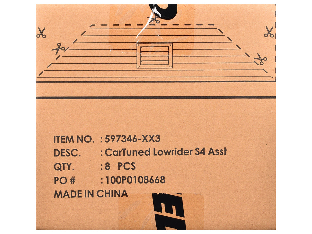 'Lowriders Show Glow' Series 4 Set of 8 Pieces Diecast Model Cars by CarTuned
