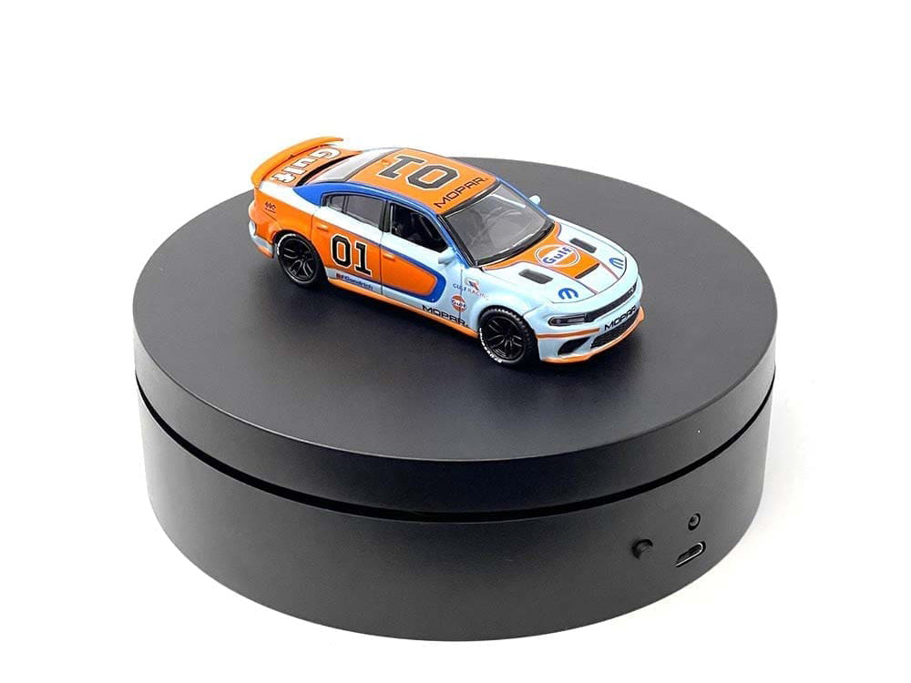 Mini Turntable Rotating Display Stand 4.75' with Black Base for 1/64 Scale Model Cars